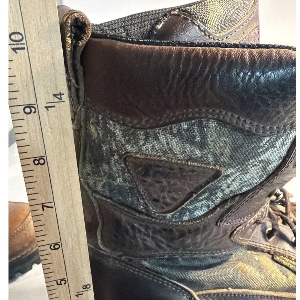 Hunting Boots Mens 11 1/2 Tracker Tecs Brown Camo Insulated Waterproof Leather
